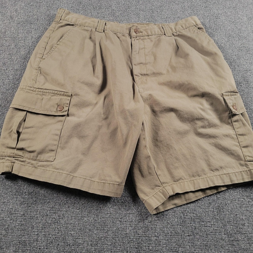 Vintage Chaps Ralph Lauren Cargo Shorts Mens 36 Khaki Green Cotton Relaxed